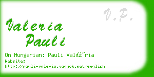 valeria pauli business card